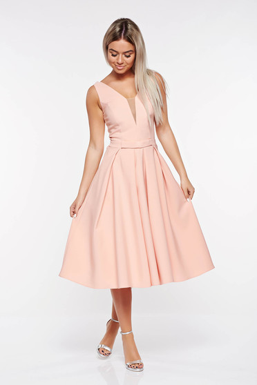 LaDonna rosa occasional cloche dress slightly elastic fabric with deep cleavage