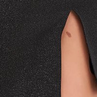 Rochie din stofa usor elastica neagra tip creion cu decolteu in v la spate - StarShinerS