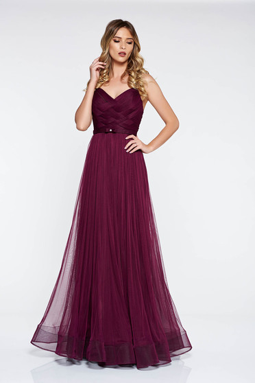 Ana Radu purple dress luxurious from tulle with inside lining corset