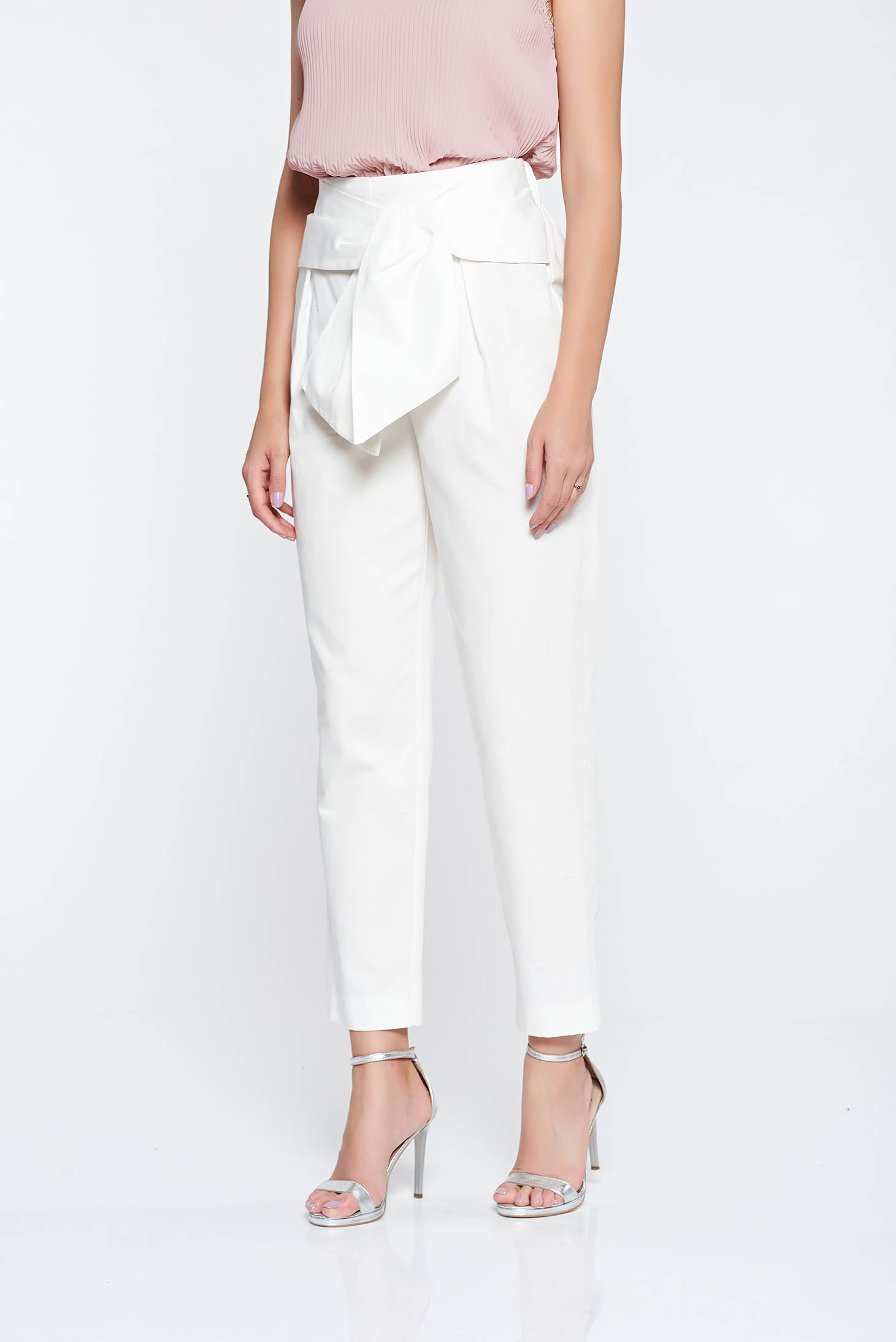 white elegant trousers