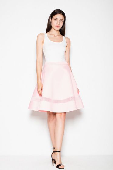 Venaton rosa skirt elegant cloche slightly elastic fabric high waisted