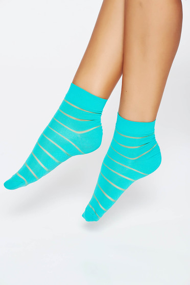 Turquoise tights & socks fitted heel from elastic fabric