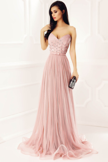Ana Radu lightpink dress strass luxurious from tulle with inside lining corset occasional