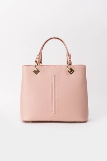 Rosa office bag natural leather with metal accessories