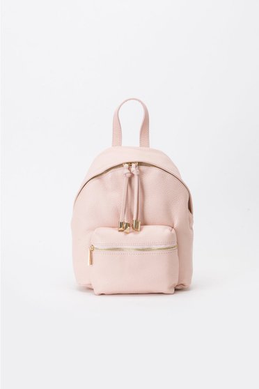 Rosa backpacks casual natural leather with metal accessories