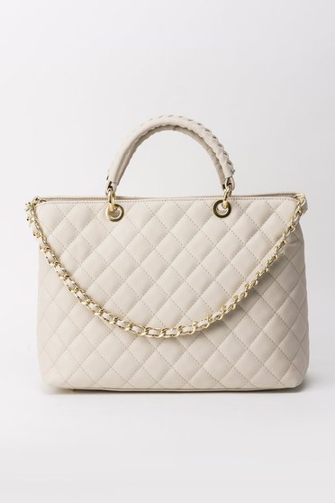 Nude office bag natural leather