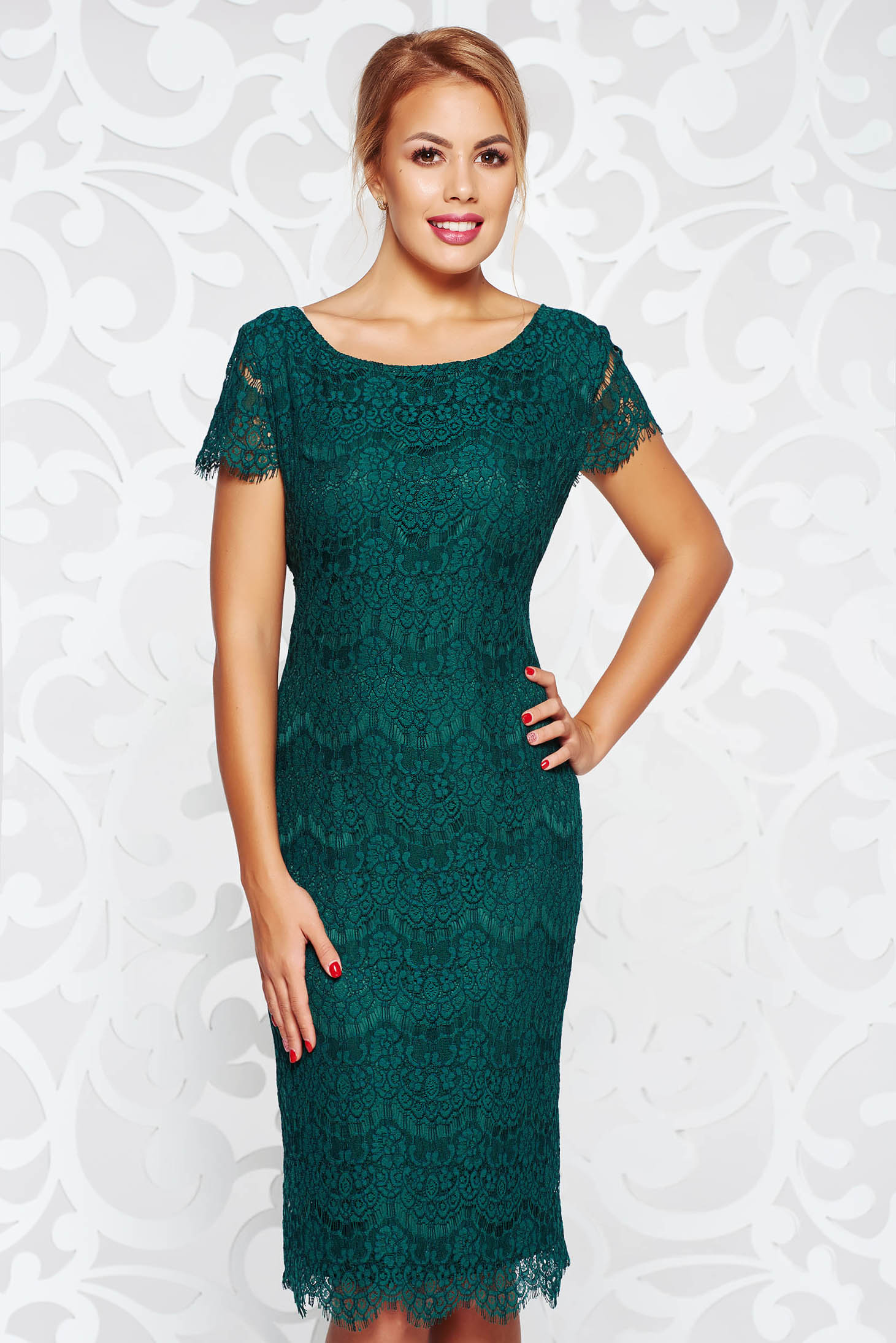 Dark Green Elegant Dress