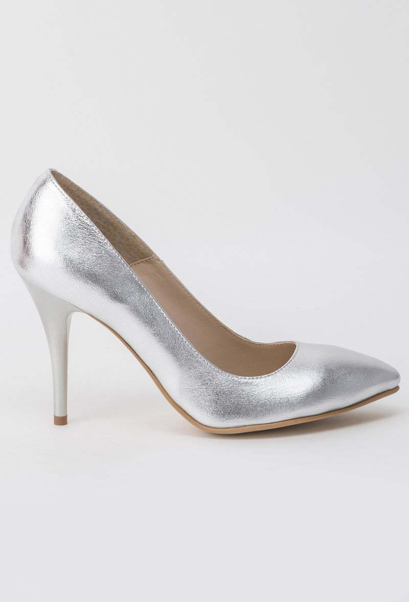 elegant silver high heels