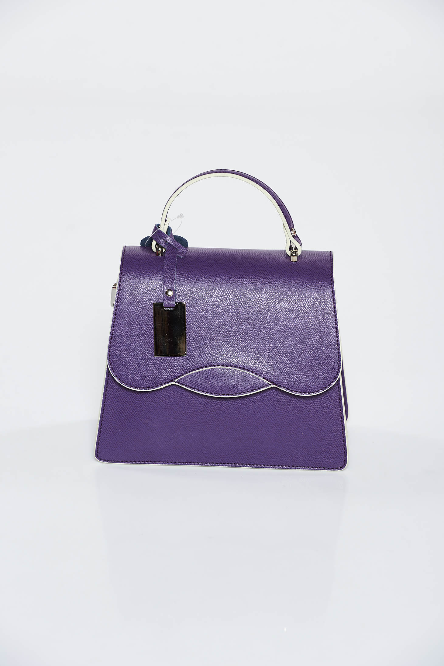Purple casual bag leather long handle and short handle 1 - StarShinerS.com