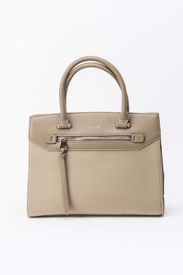 Khaki bag office from ecological leather