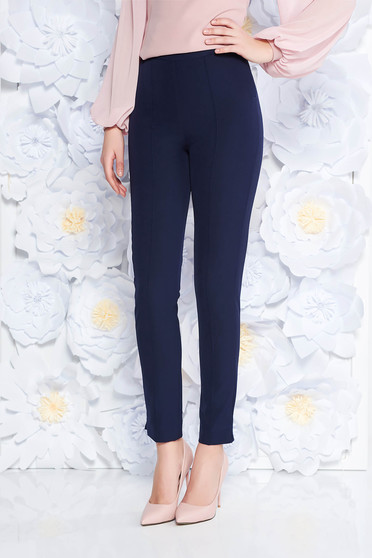StarShinerS darkblue elegant office trousers high waisted slightly elastic fabric