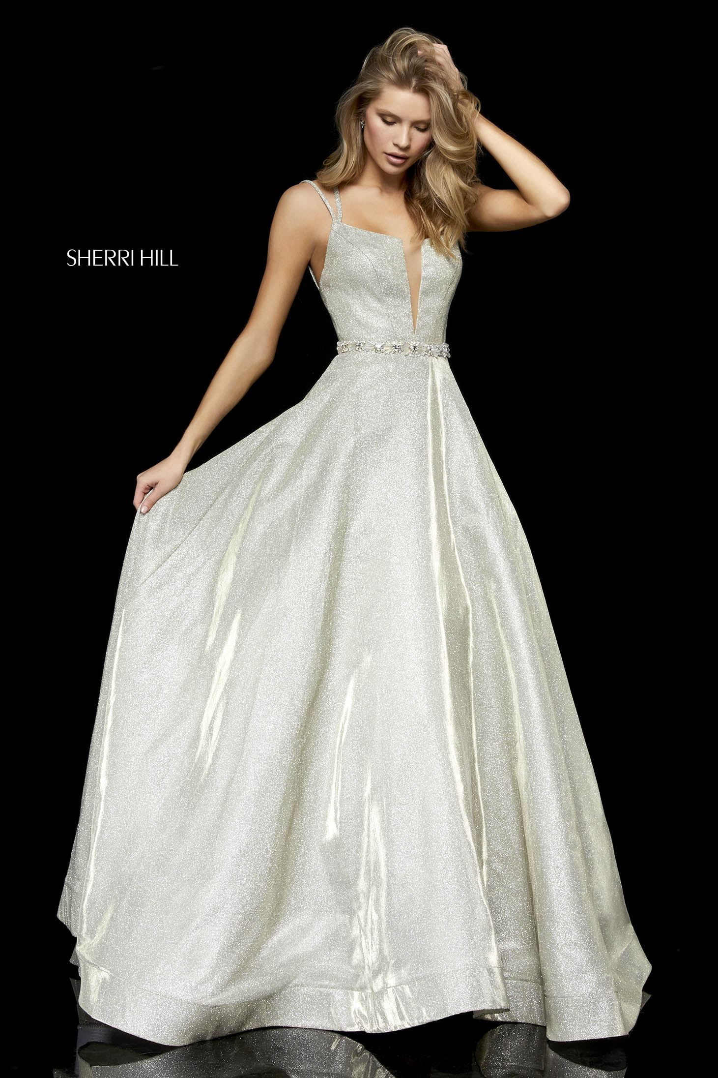 Rochie Sherri Hill 52124 Auriu