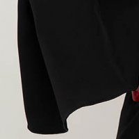 StarShinerS black elegant flared dress slightly elastic fabric with embroidery details