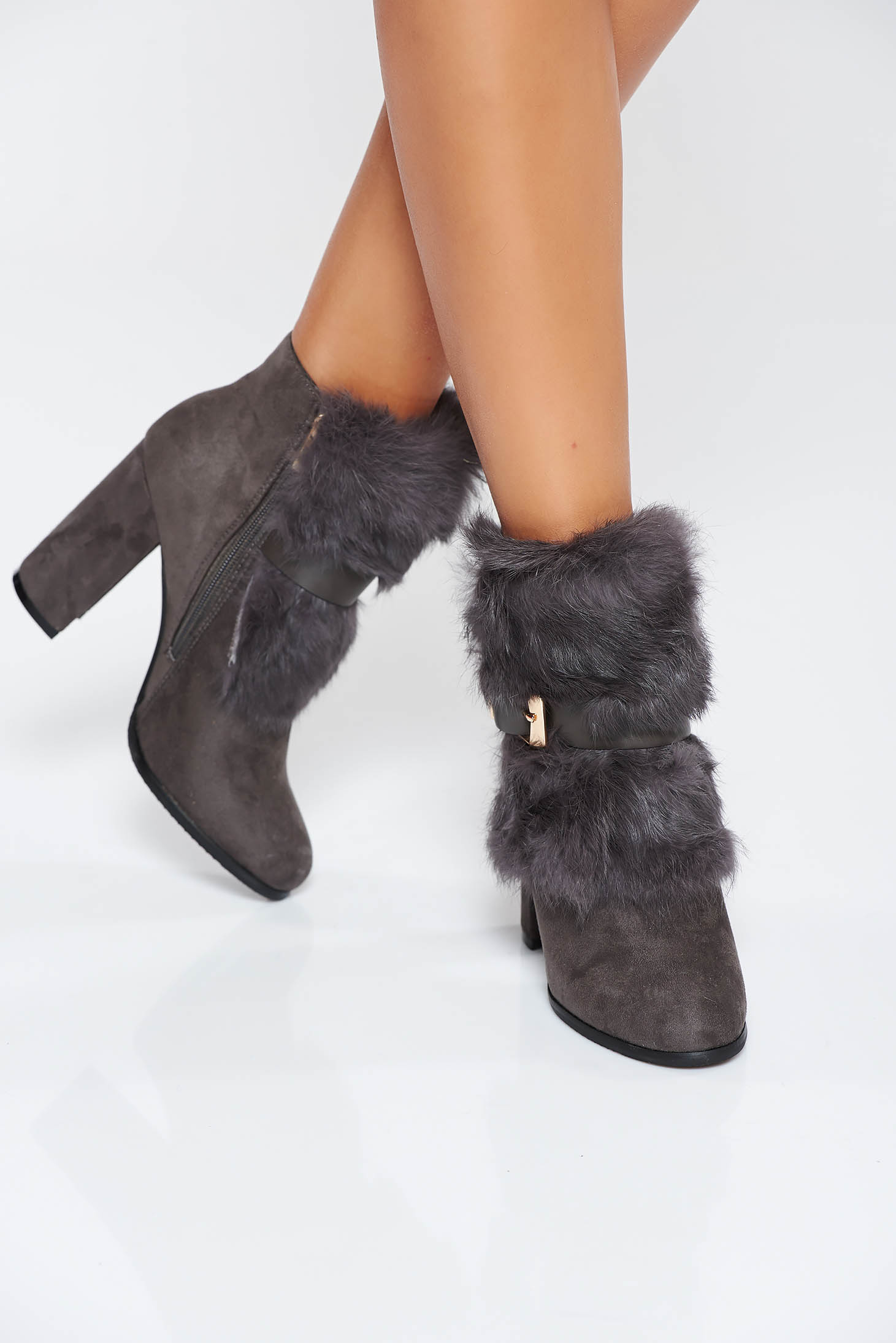 faux fur casual boots