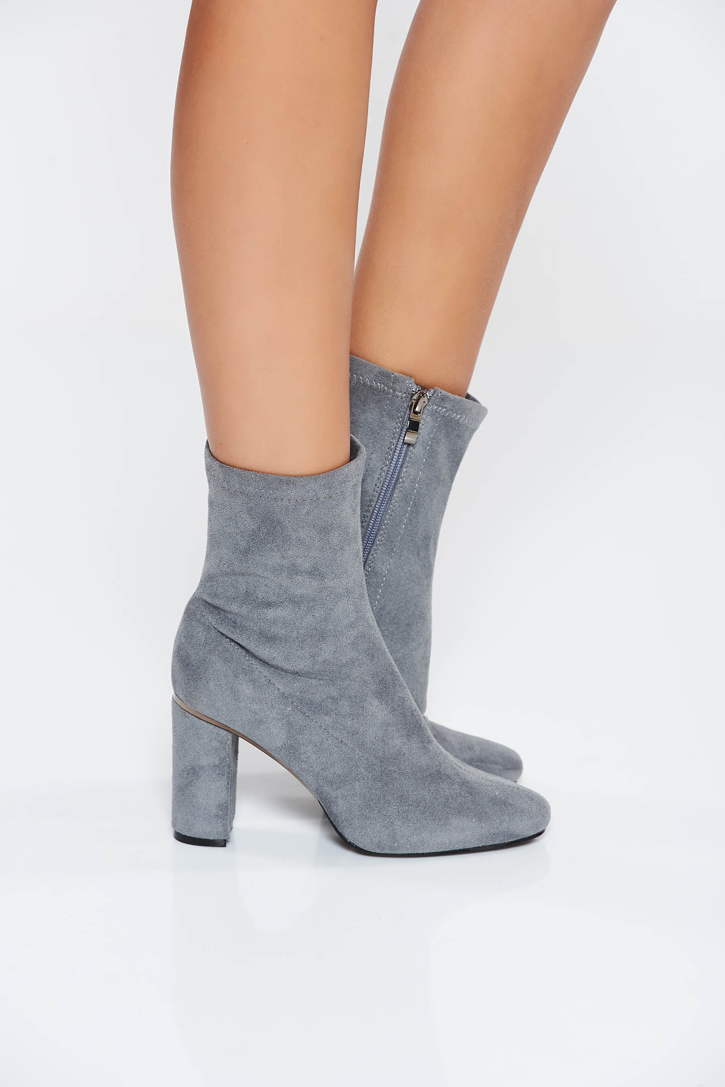 grey winter ankle boots