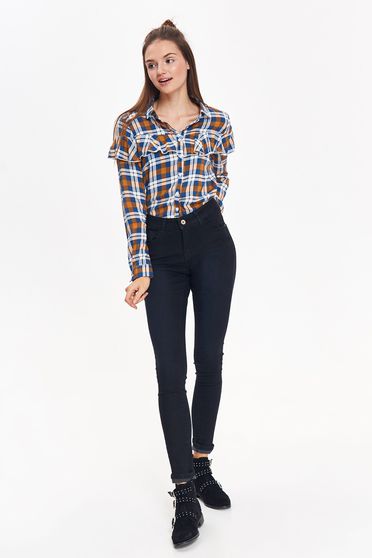 Top Secret black casual trousers with medium waist cotton with tented cut