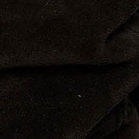 Fekete casual bőr csizma vastag sarokkal