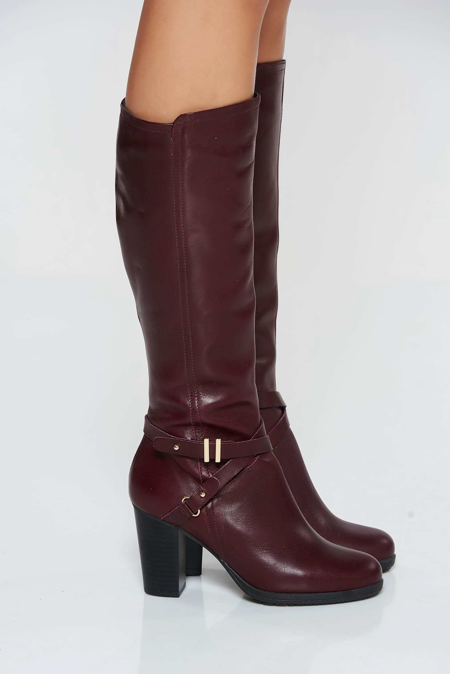 office burgundy boots