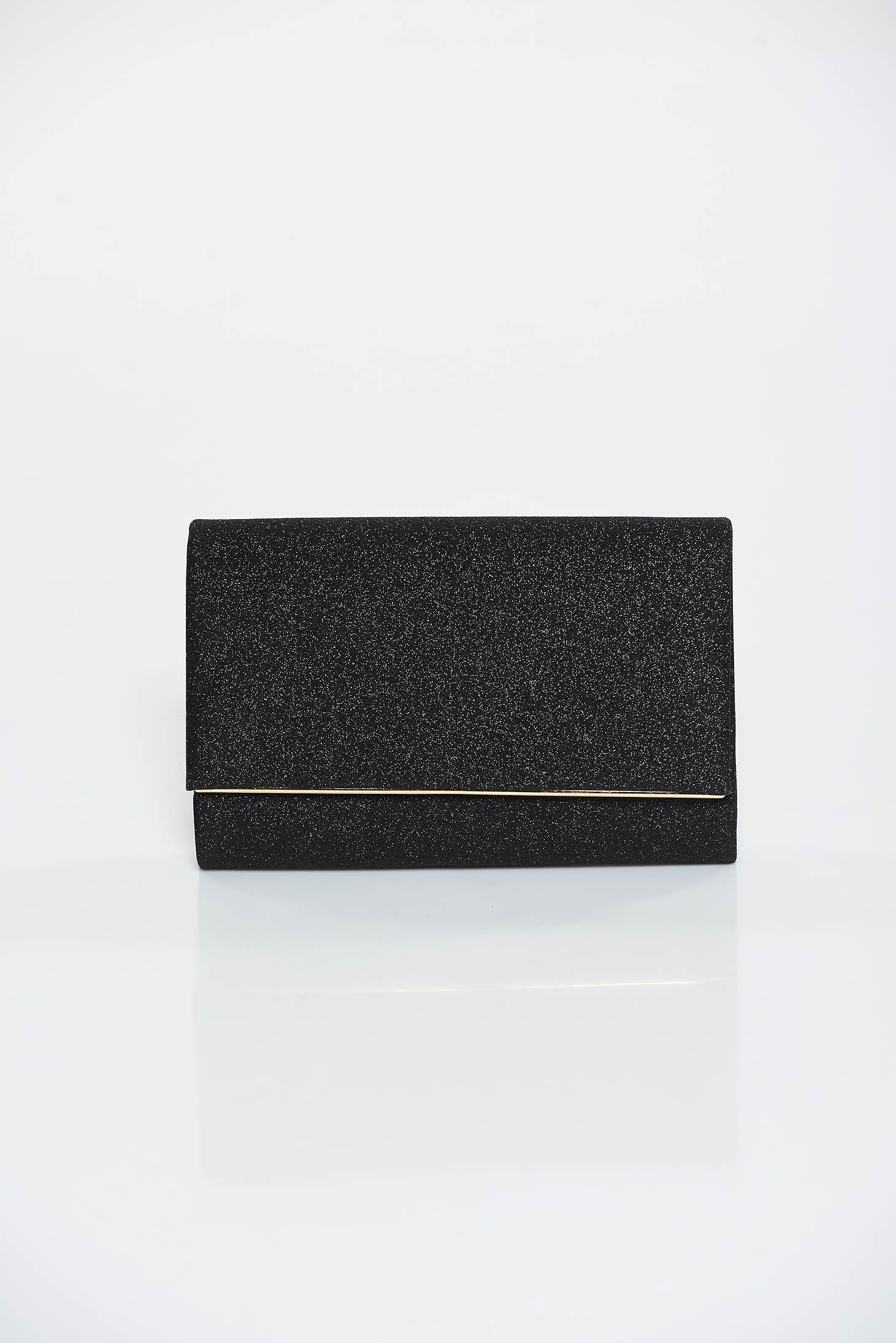 black shiny clutch