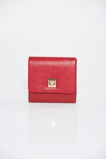 Red bag occasional clutch from ecological leather