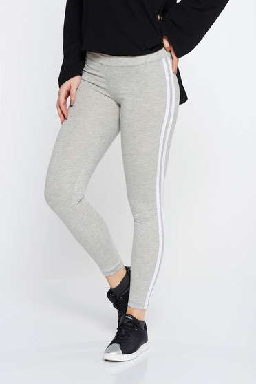 SunShine grey sporty tights with medium waist slightly elastic cotton with elastic waist