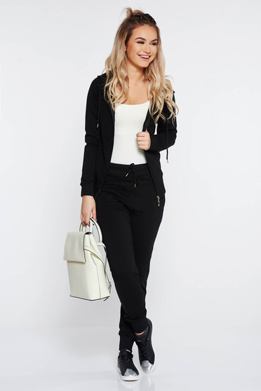 SunShine black sporty set from 2 pieces slightly elastic cotton