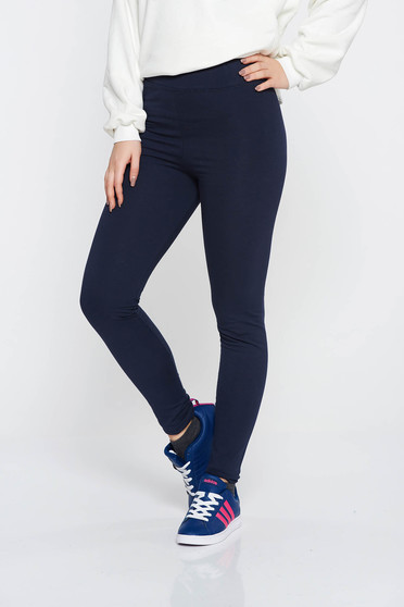 SunShine darkblue casual tights with medium waist cotton with elastic waist