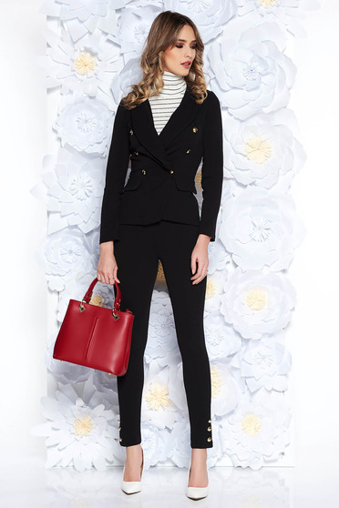 SunShine black lady set office from elastic and fine fabric with inside lining