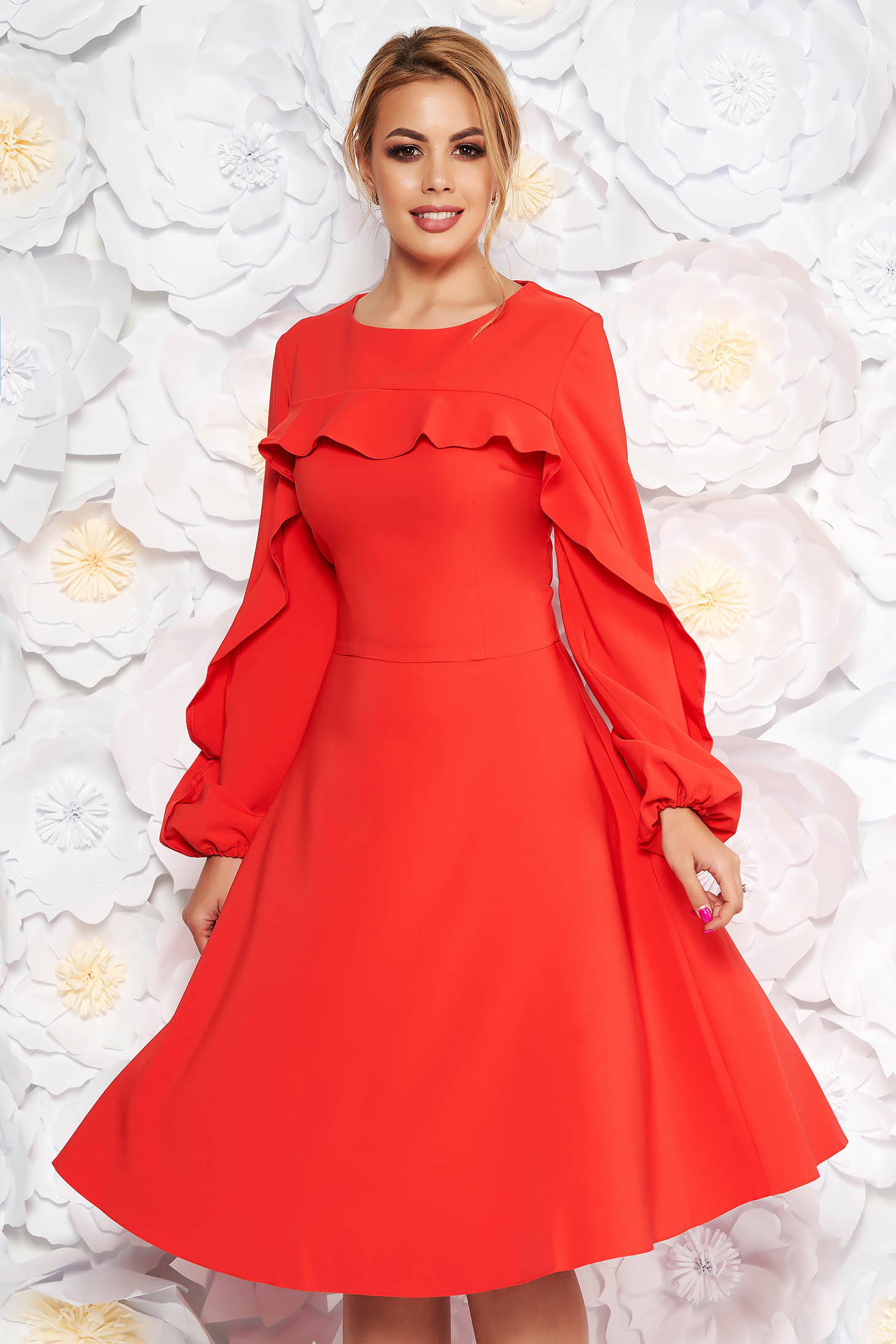 ruffle chest dress