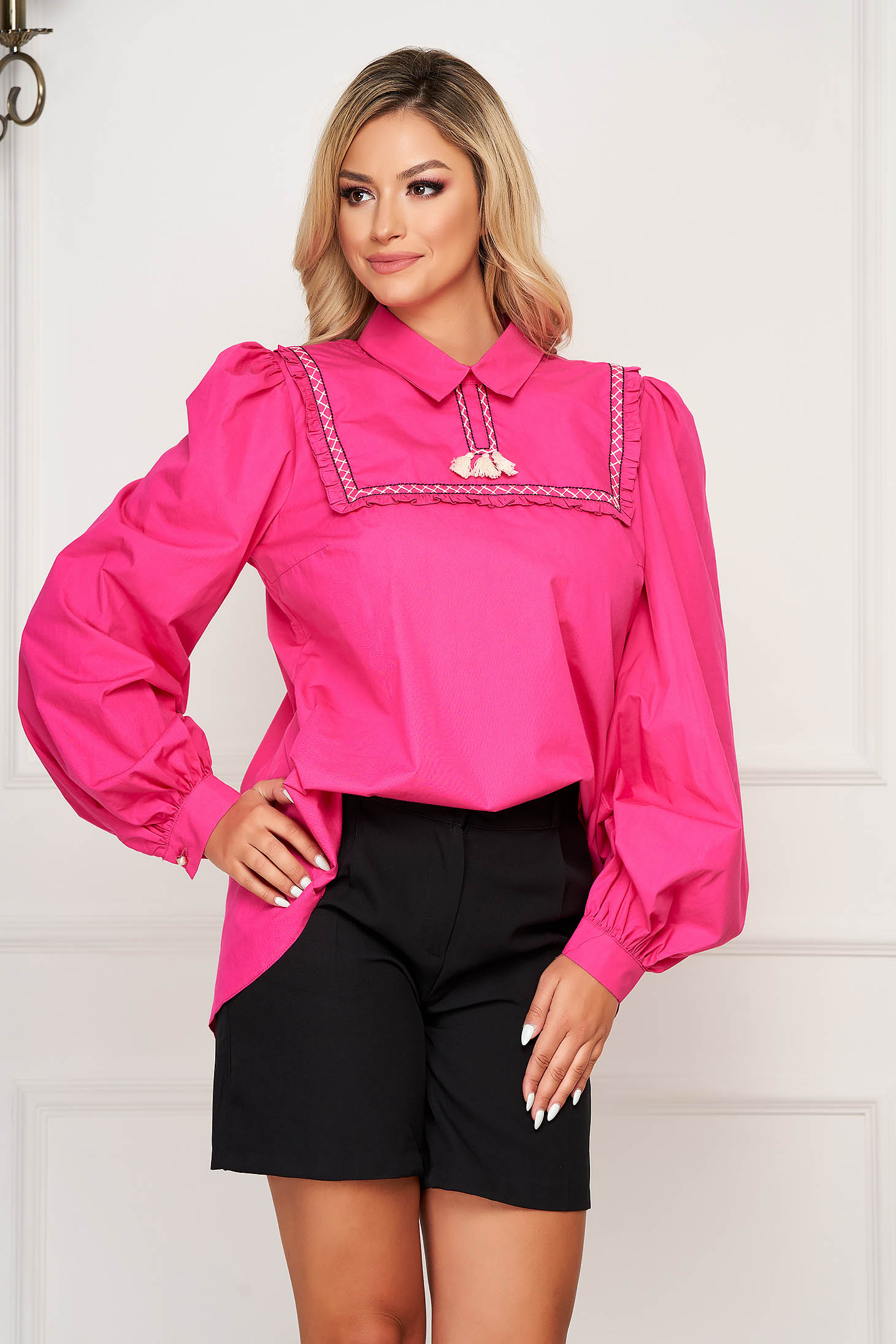 Fashion Casual Long Sleeve T-Shirt Cotton Blouse Tassels Tops Lady Cardigan S-XL
