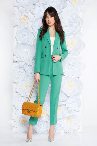StarShinerS lightgreen lady set office with trousers from non elastic fabric with pockets