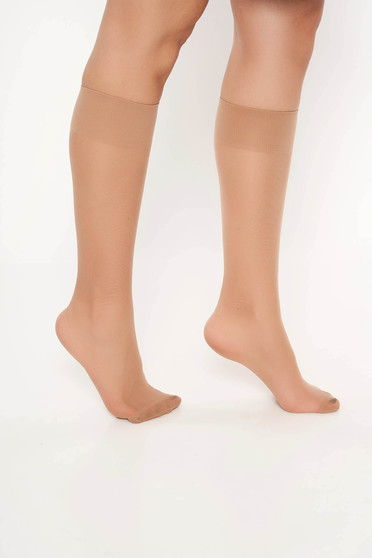 Nude socks from elastic fabric pressure-free border with runstop