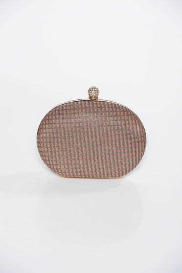 Brown bag occasional clutch long chain handle