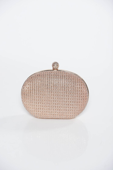 Cream bag occasional clutch long chain handle