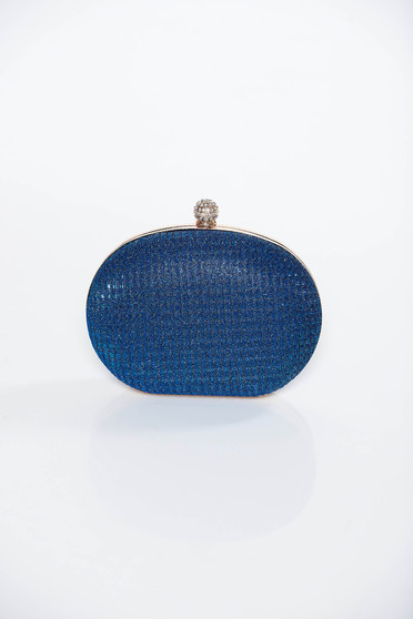 Blue bag occasional clutch long chain handle
