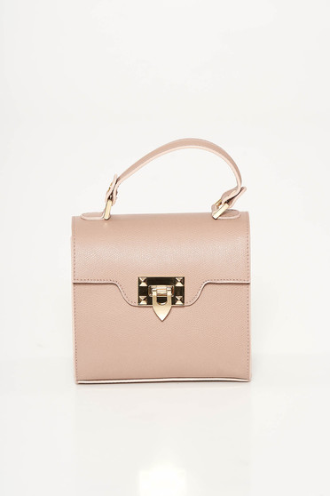 Rosa casual bag natural leather metallic buckle