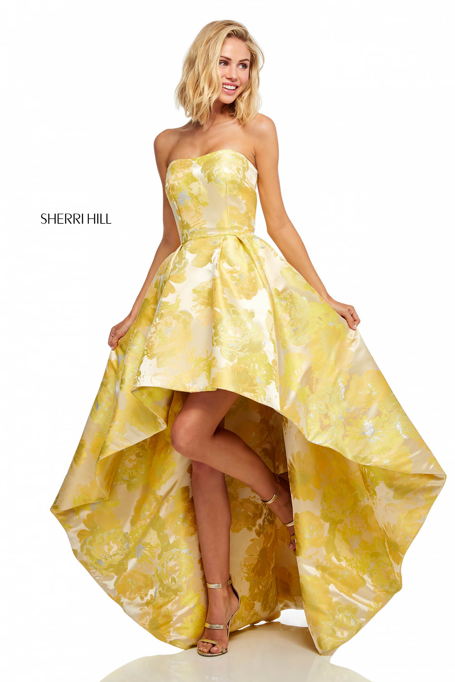 sherri hill yellow prom dress
