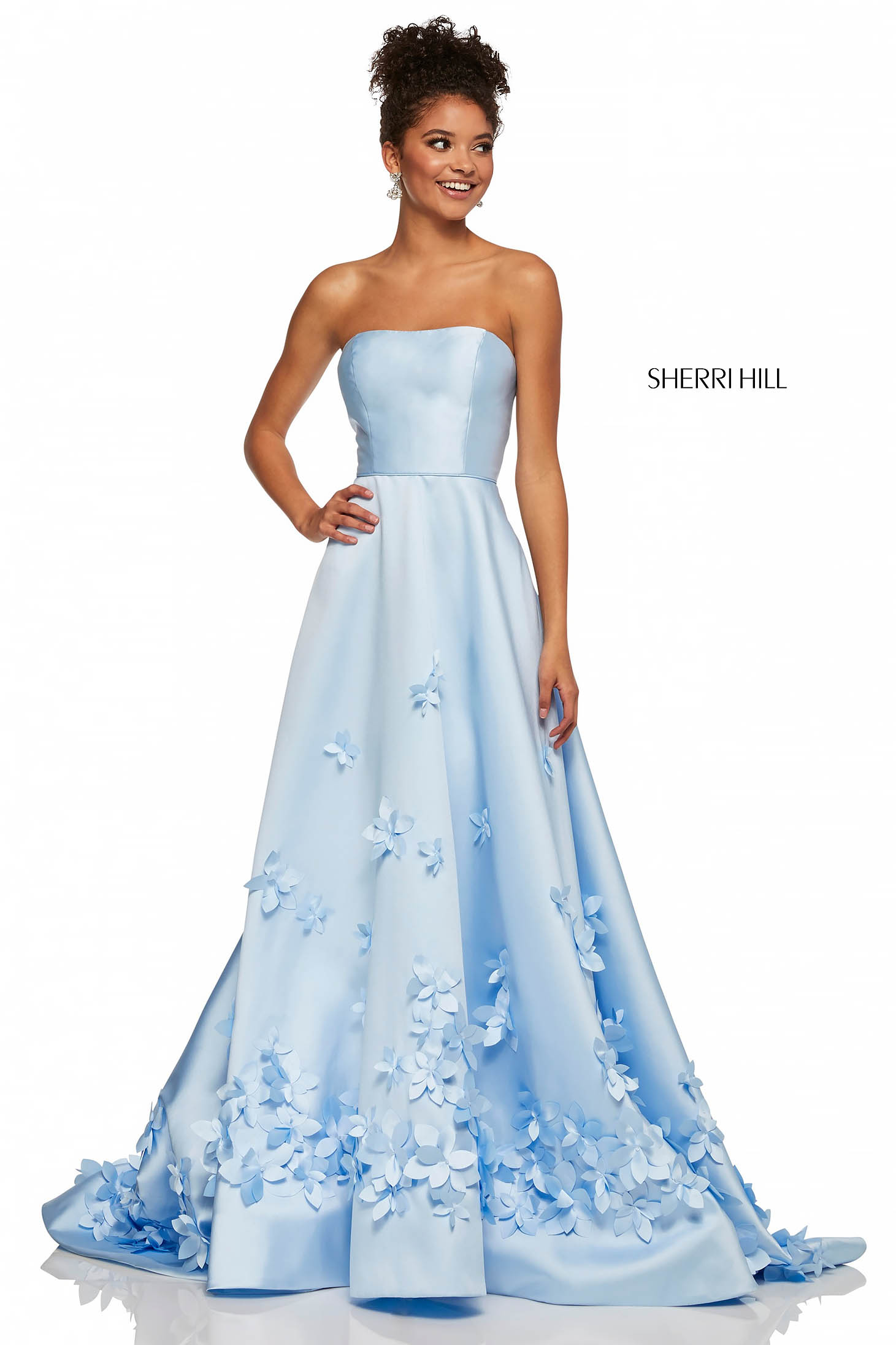 sherri hill light blue ballgown