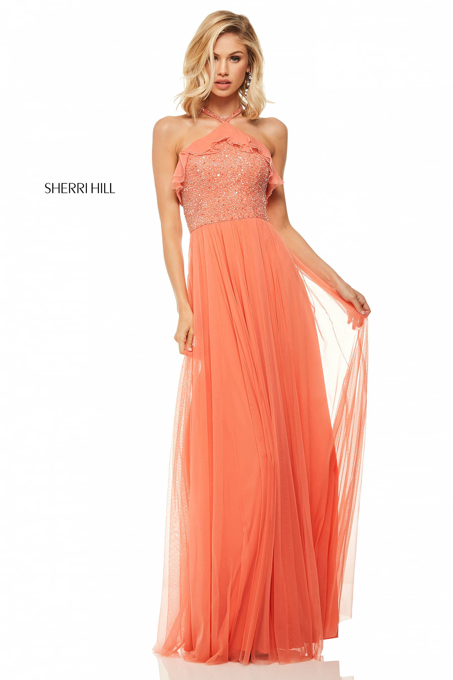Sherri Hill 52797 Coral Dress