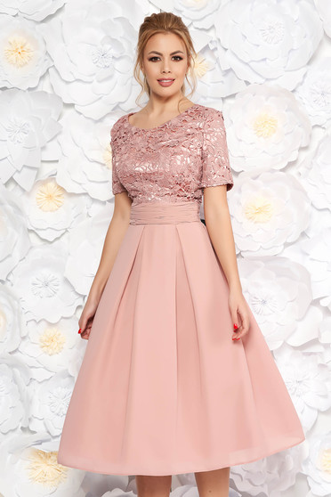 Rosa occasional midi cloche dress slightly elastic fabric laced with inside lining with cut back