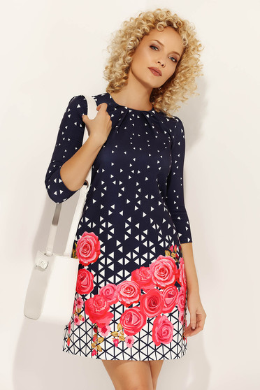 Fofy pink daily a-line dress soft fabric with floral prints