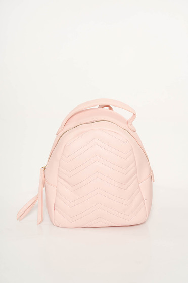 Rosa casual backpacks from ecological leather with tassels