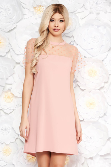 Rosa dress short transparent sleeves with easy cut