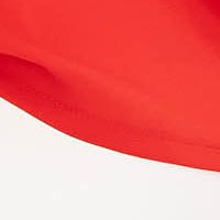 Muszlin bő szabású női bluz - piros, fodros díszítéssel - StarShinerS