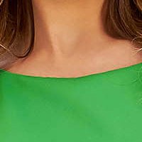Rochie din stofa usor elastica verde tip creion fara maneci - StarShinerS