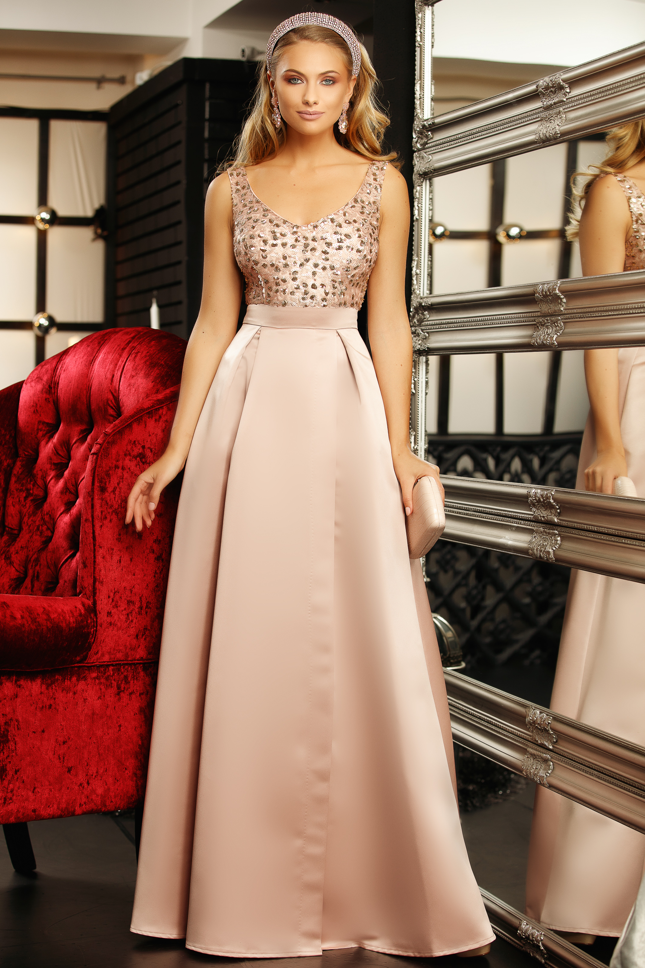 Sequin 2024 satin dress