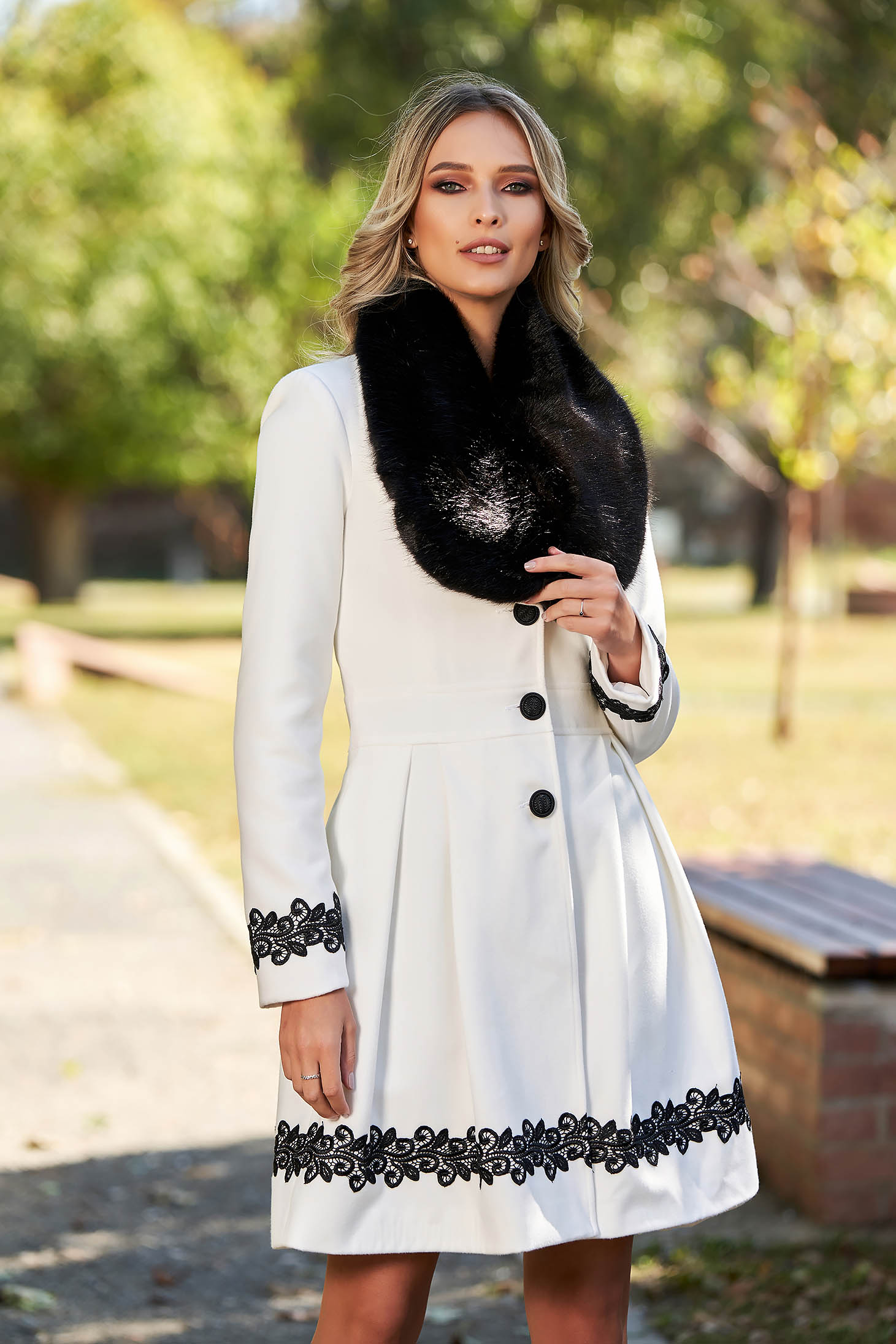 Elegant on sale white coat