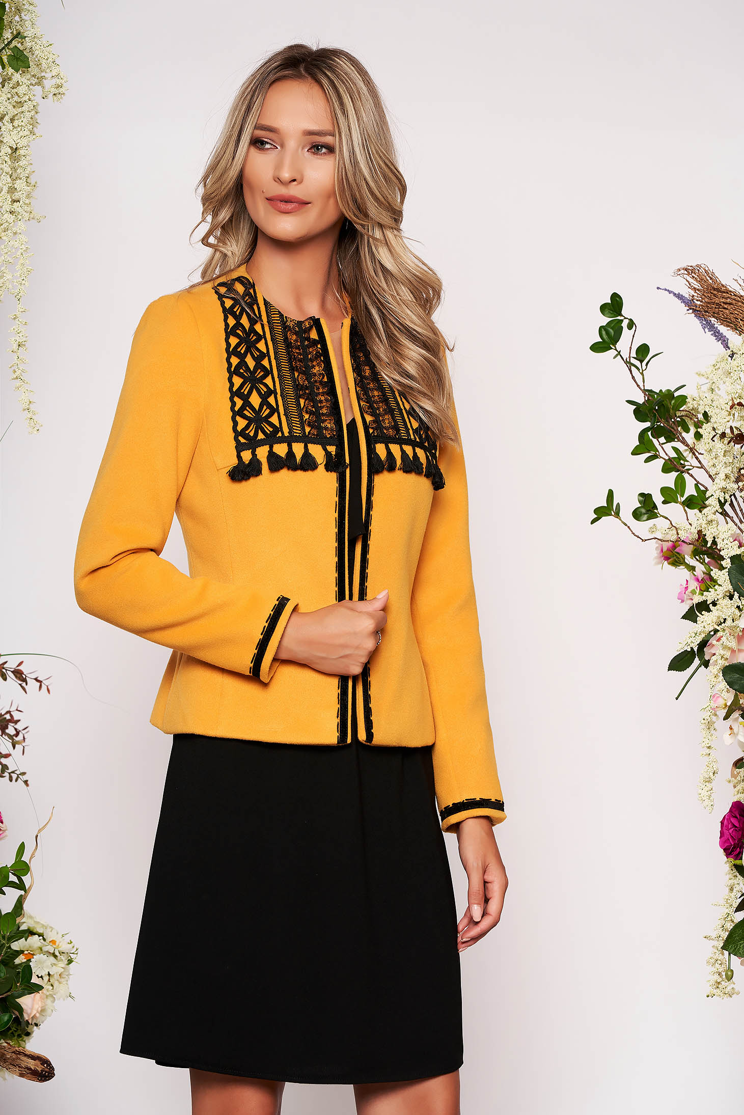 short mustard jacket