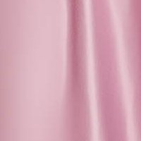 Világos rózsaszínű ruha hímzett betétekkel szatén anyagból alkalmi harang