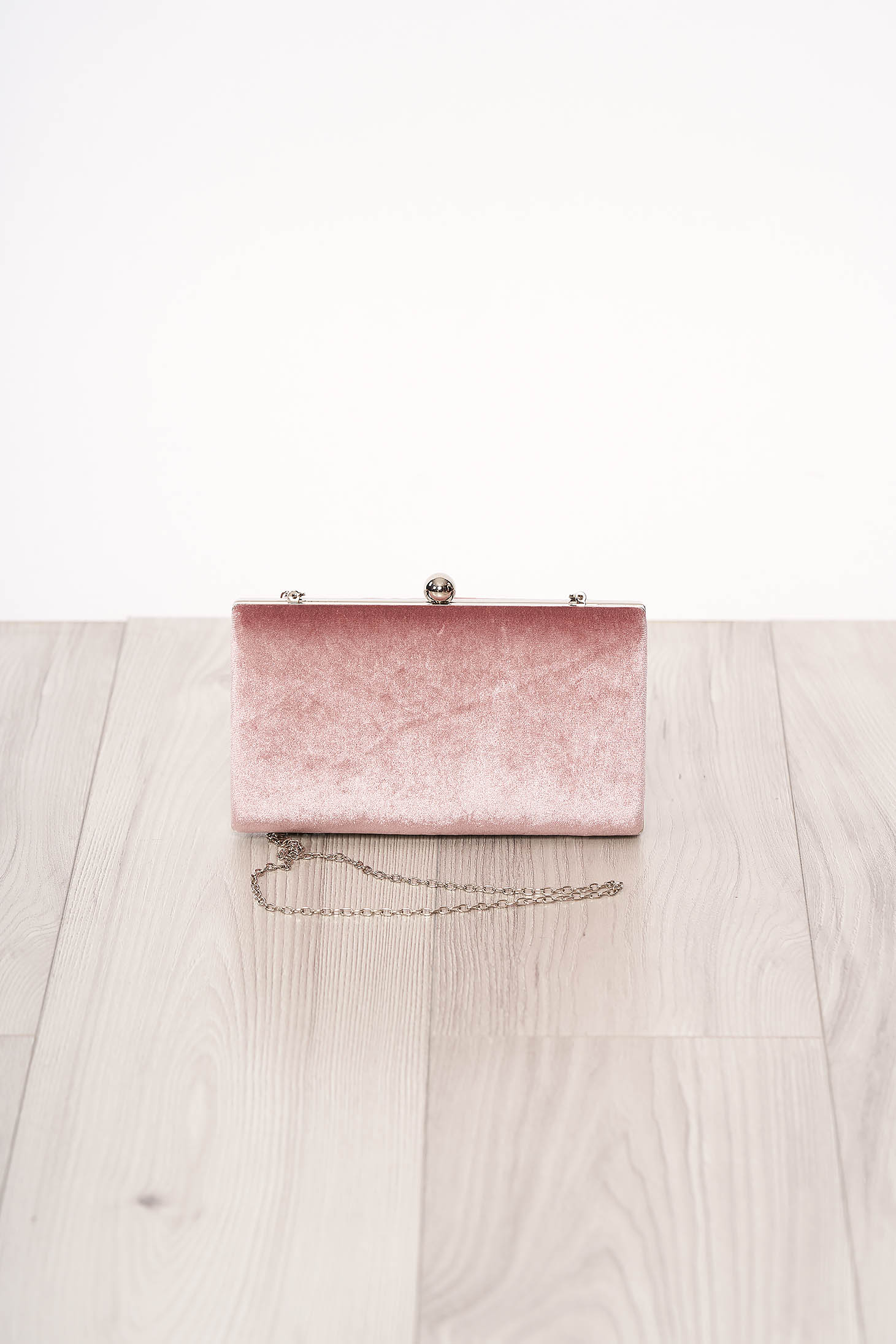 Pink alkalmi szatén jellegű szintetikus fordított bőr felsőrész táska hosszú, lánc jellegű akasztóval 1 - StarShinerS.hu